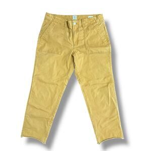 GAP Girlfriend Khaki Pants Golden Ochre Marigold Size 12 Women’s Chino Workwear